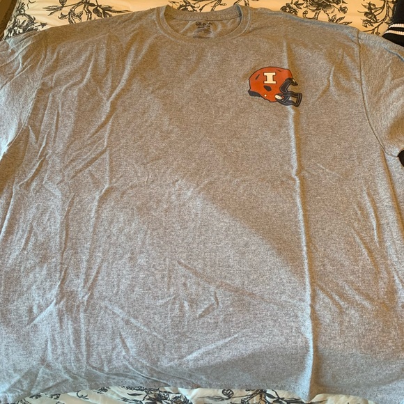 Illinois Fighting Illini T Shirt (Player Worn) - 3XL - Grey - Picture 2 of 4